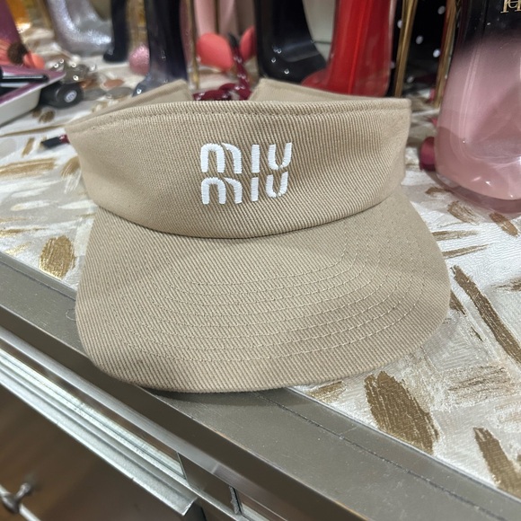 Miu Miu Beige Drill Visor - NWOT! - Picture 2 of 10